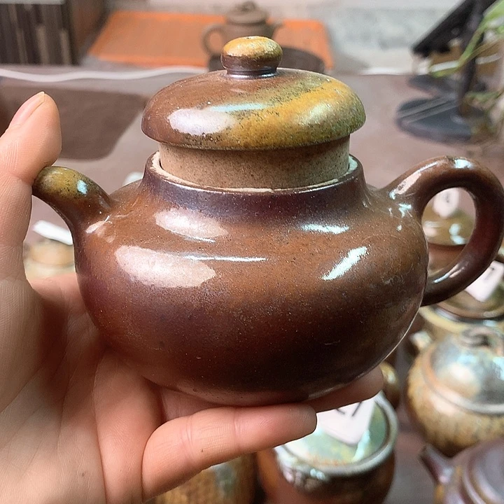 紫砂茶壶纯自然高温无釉裸柴烧
