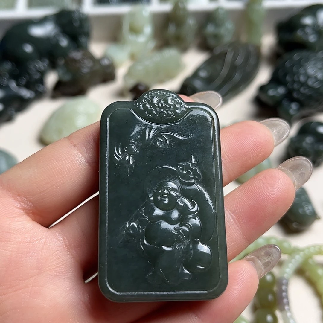 和田玉未镶嵌挂件