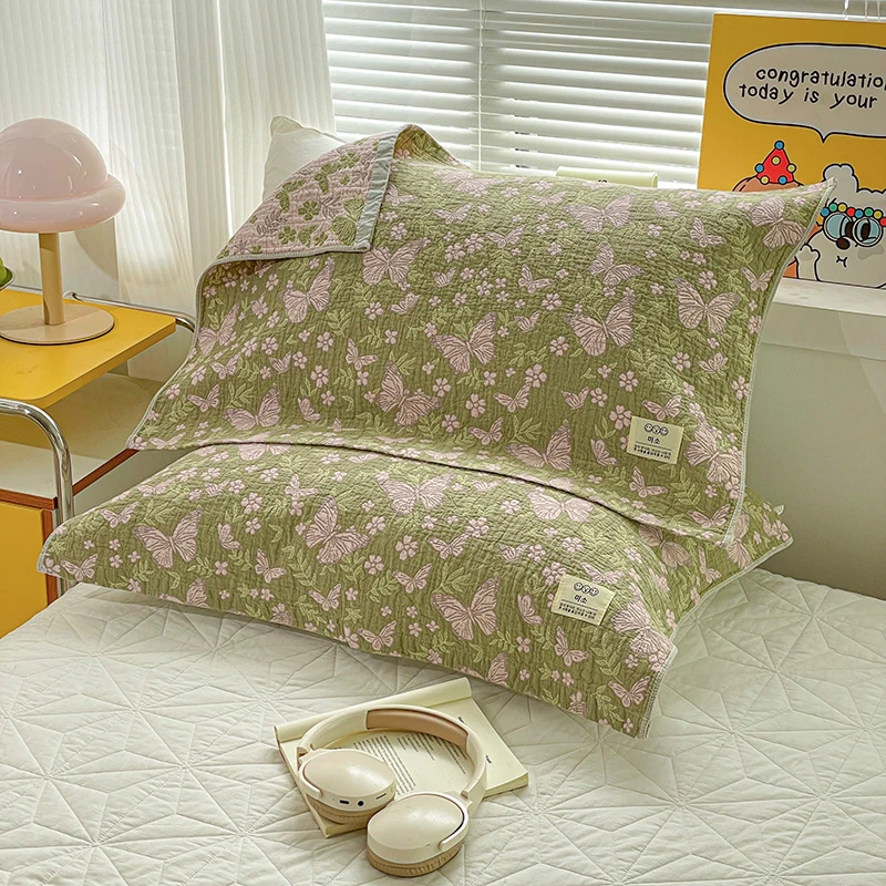 全棉枕巾一对装加厚多层纱布透气高级家用枕芯垫巾小情侣纯棉盖巾