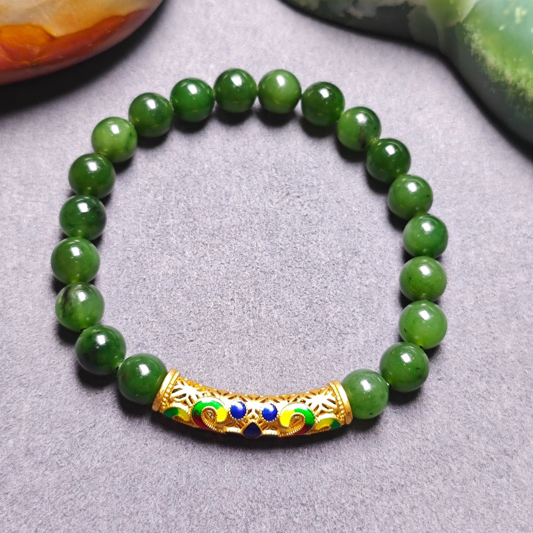 巴铁民族风 碧玉手串8mm/HG-BYSC-0135