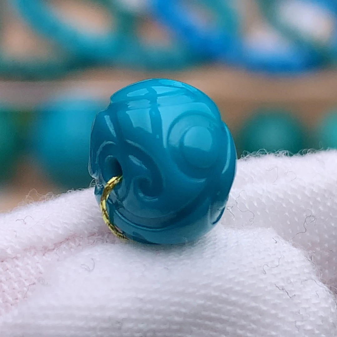 未镶嵌绿松石珠宝奇石9.7mm