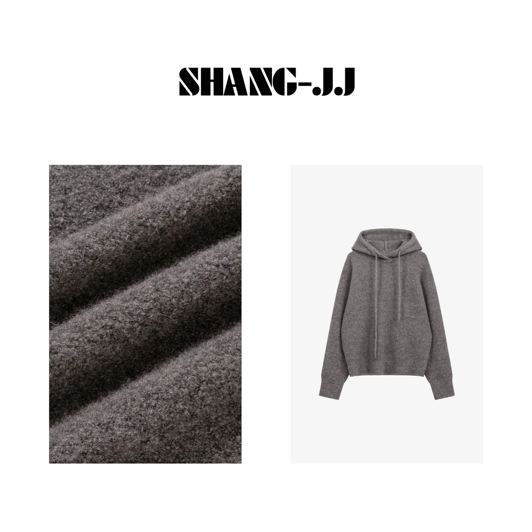 SHANG-JJ【格雷系卫衣】24秋冬重磅针织洋毛高定舒适上衣q132807p