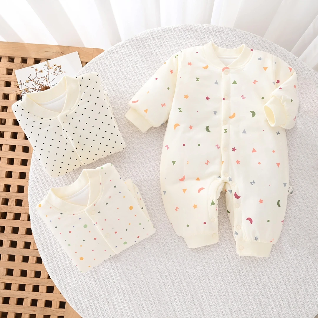 【淇博贝尔】150g新生婴幼宝宝加厚纯棉保暖婴儿衣服秋冬款安阳童装