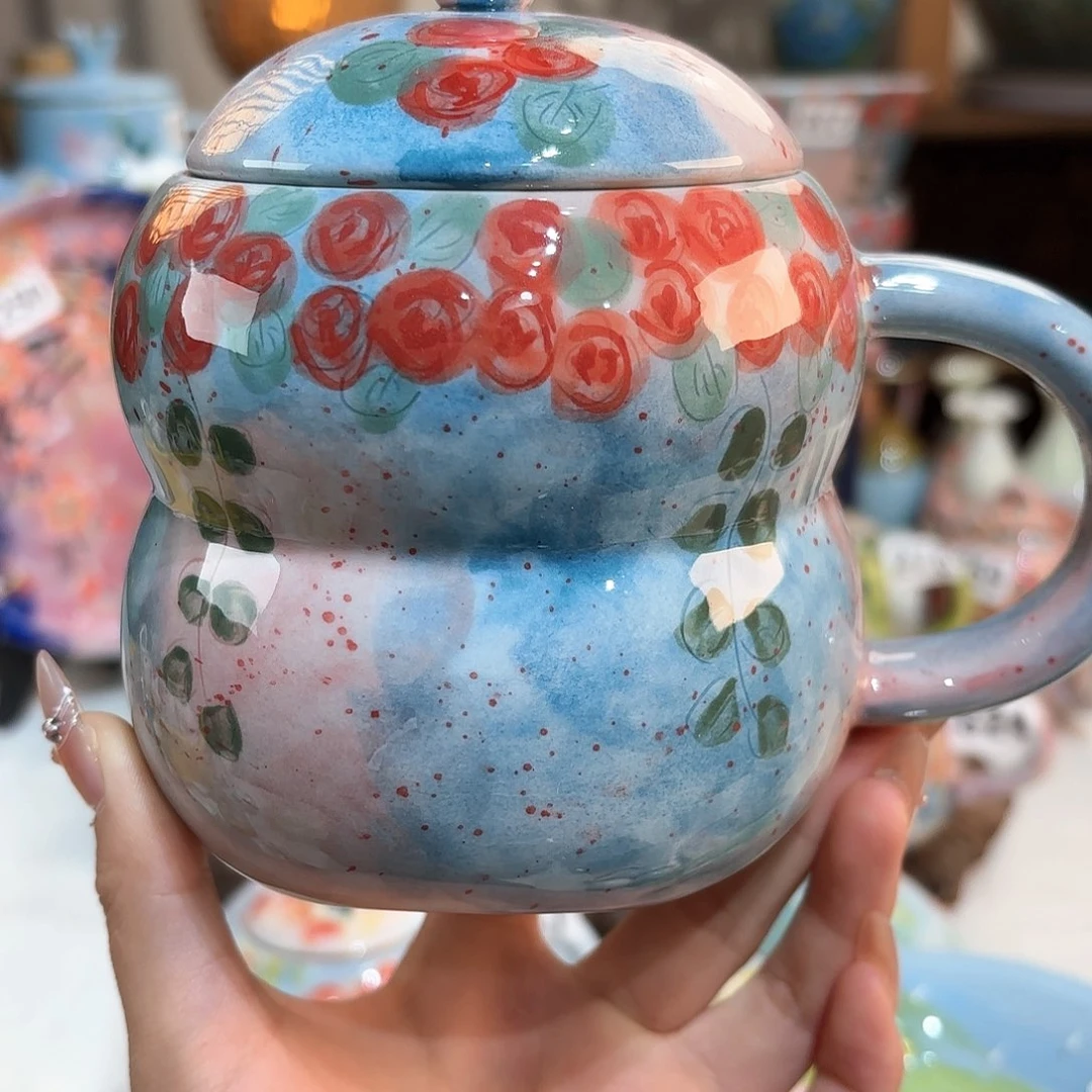 景德镇手绘高温釉下彩陶瓷茶具