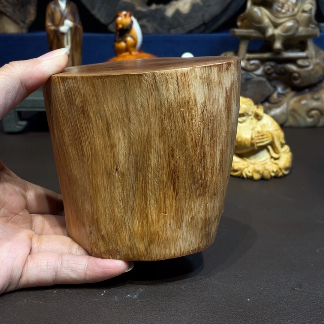 香榧木荔枝木实心底座摆件