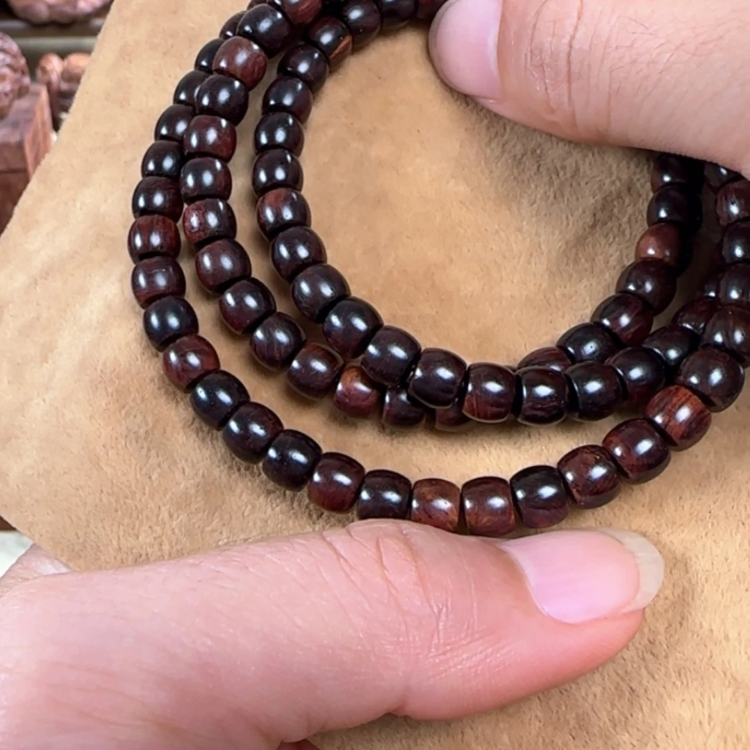 【闪购商品】黄花梨/降香黄檀手串/手链5/6直切珠 108