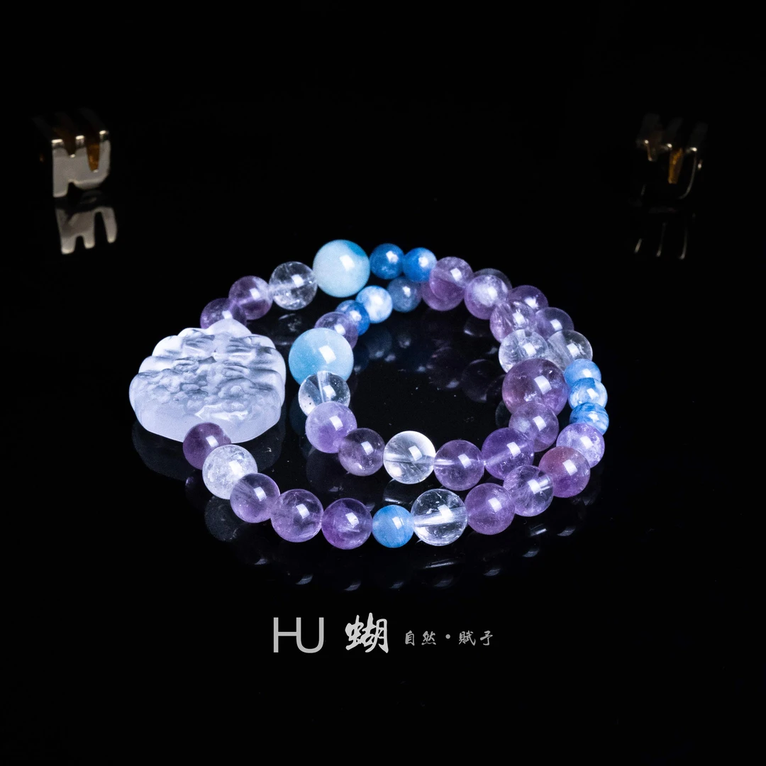 HU蝴｜孤品款  如图如直播间所见即所得 创意设计 水晶珠宝手串S28