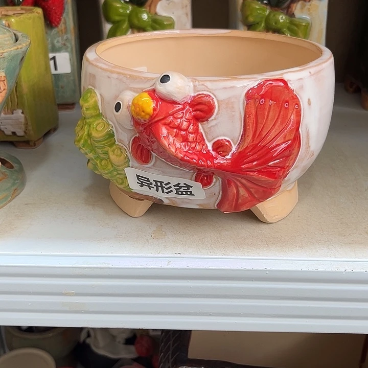 紫砂花盆粗陶材质多肉花盆