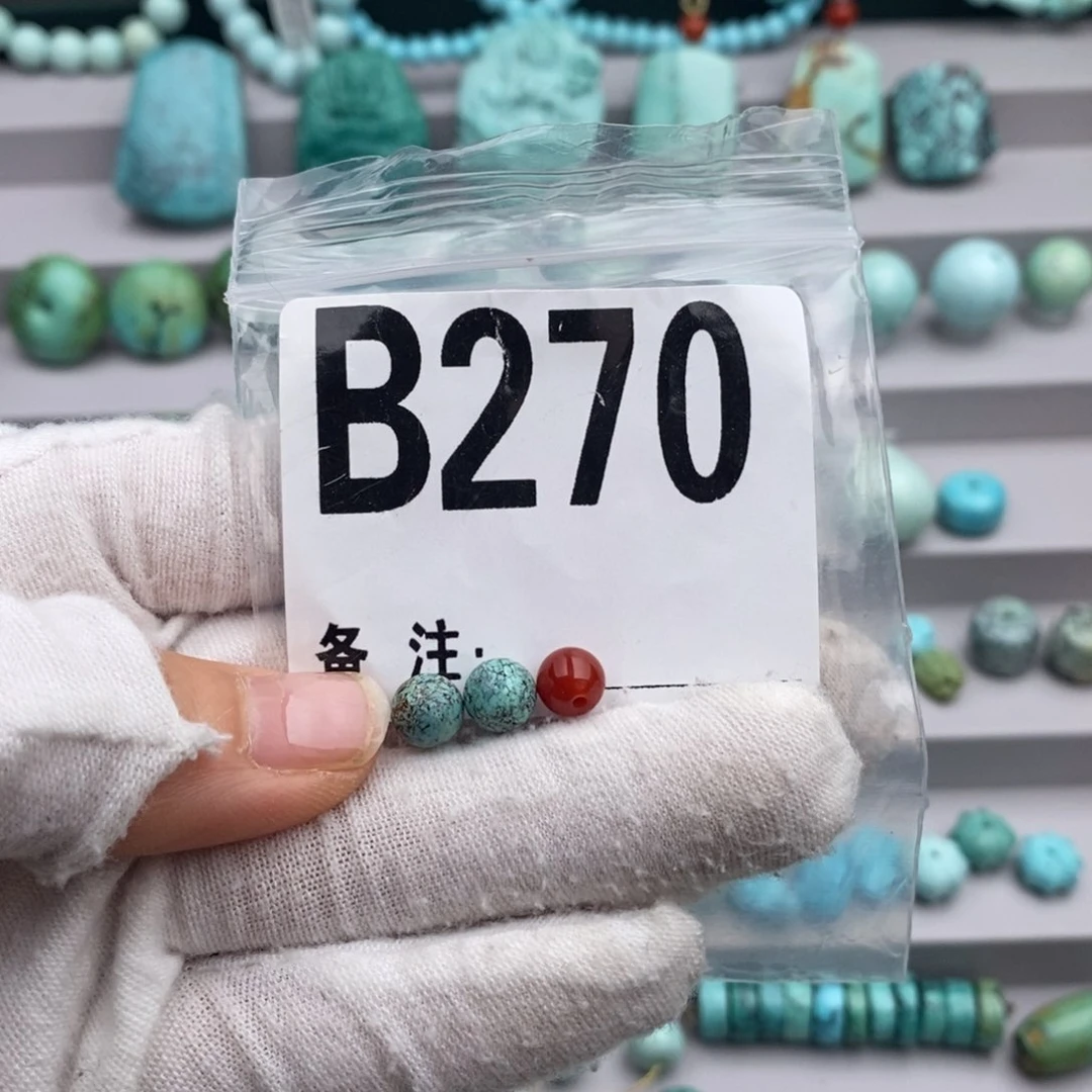 未镶嵌卡6圆珠一对南红玛瑙