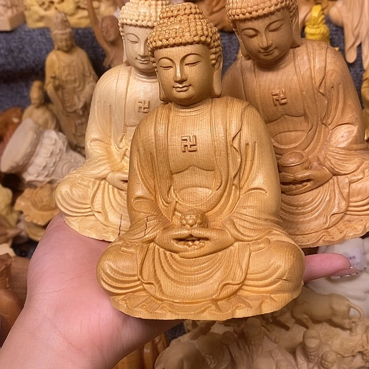 桧木桧木瑕疵三宝佛