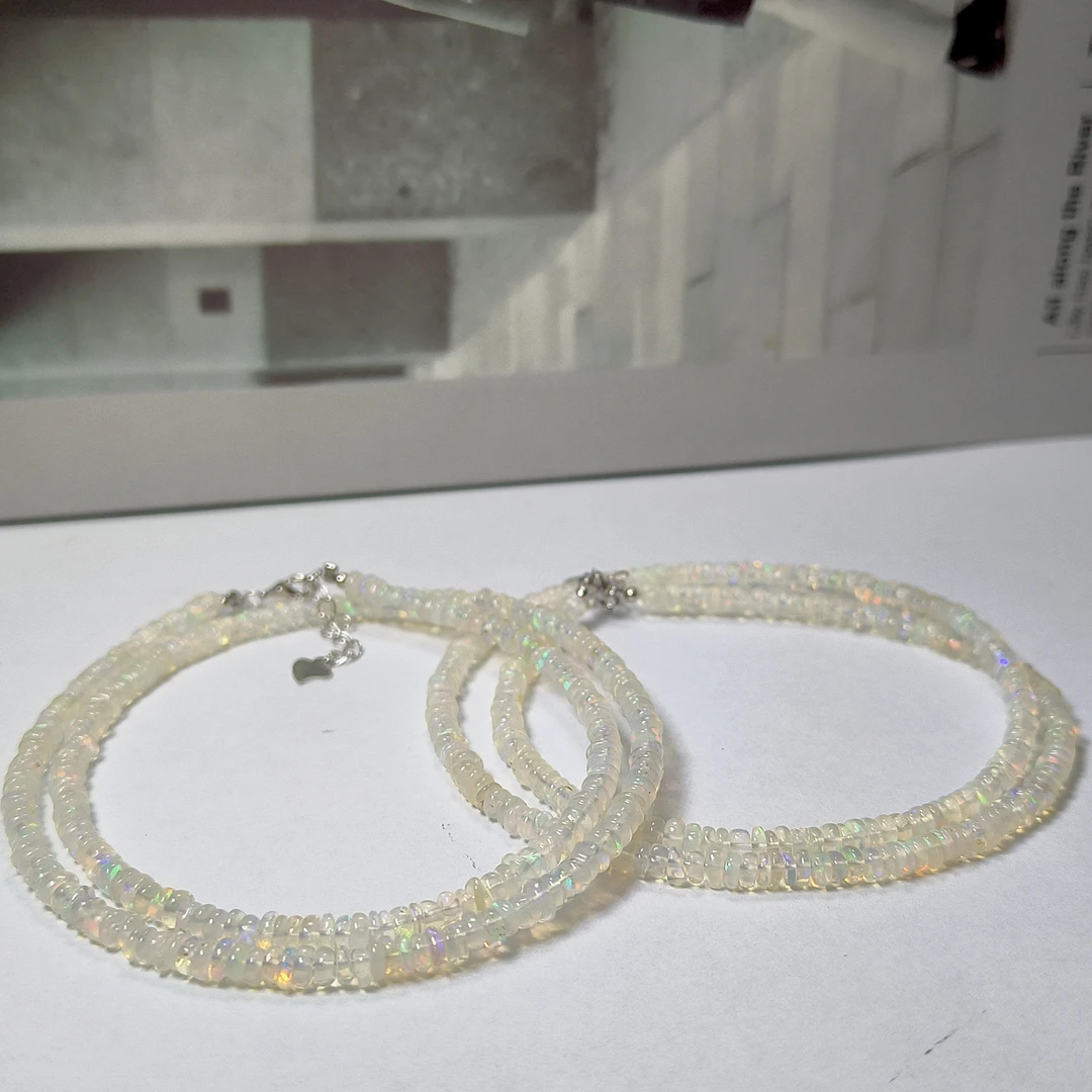 【村有晶品】天然欧泊项链 多样性发一件 约3mm  884ZBQQ