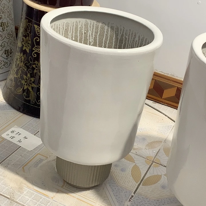 白光面笔筒一个高32口径30送托盘默认微瑕