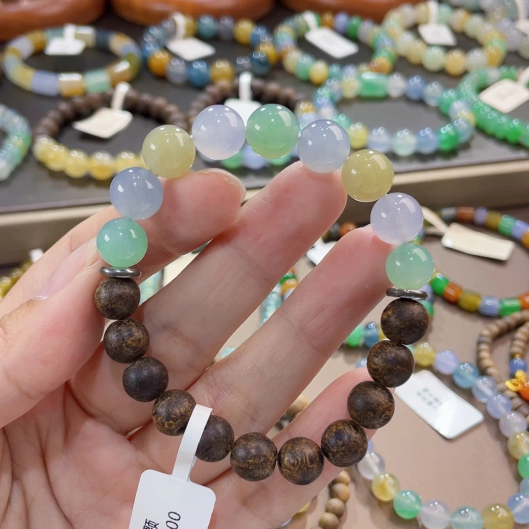 未镶嵌手链翡翠马卡龙