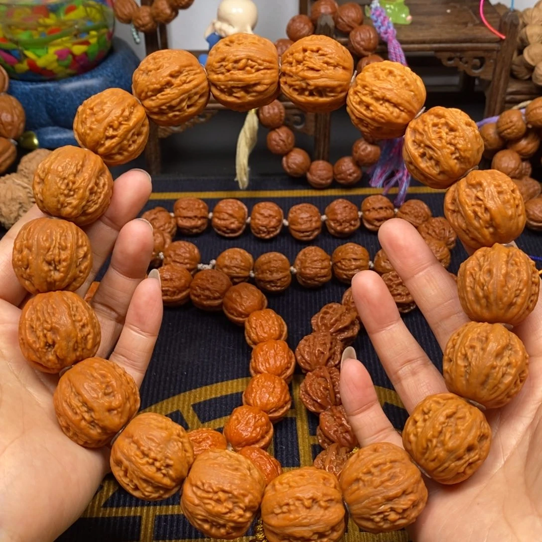 桃核手串麒麟八棱