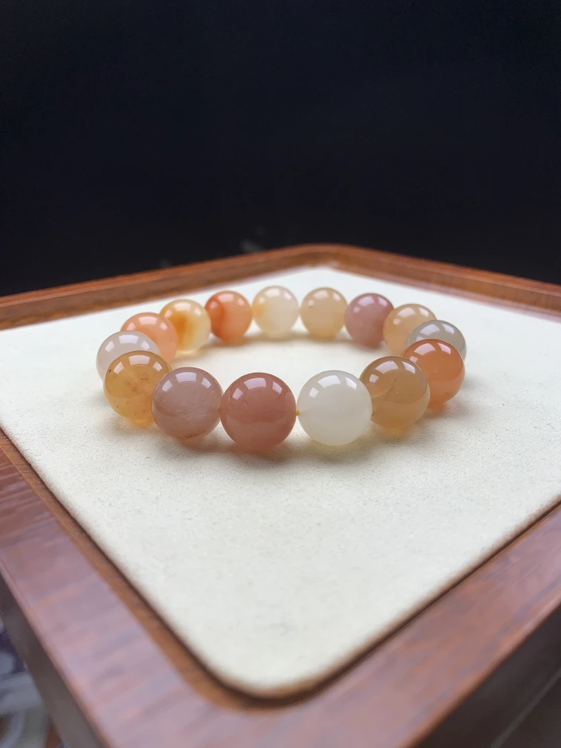 天然黄兔毛水晶手串 多尺寸样性发一