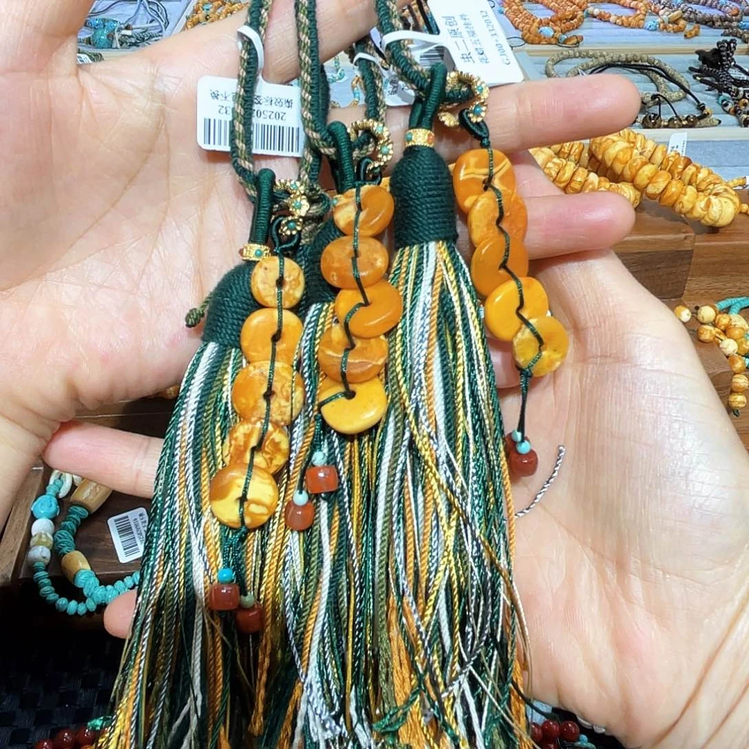 琥珀颈饰未镶嵌蜜蜡包挂多样发其一