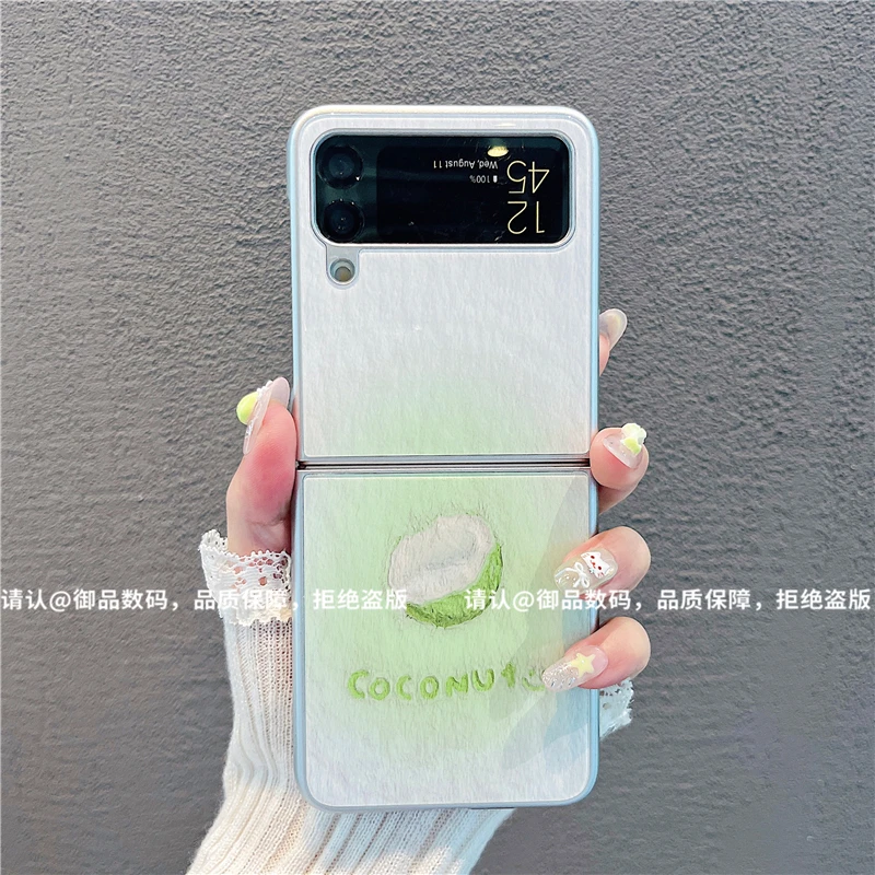 （三星zflip3系列）金属折叠玻璃壳适用三星zflip3手机保护壳爆款潮