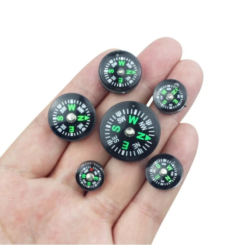 20mm迷你指南针指北针12~45mm教学指南针注油防水户外指南针表扣