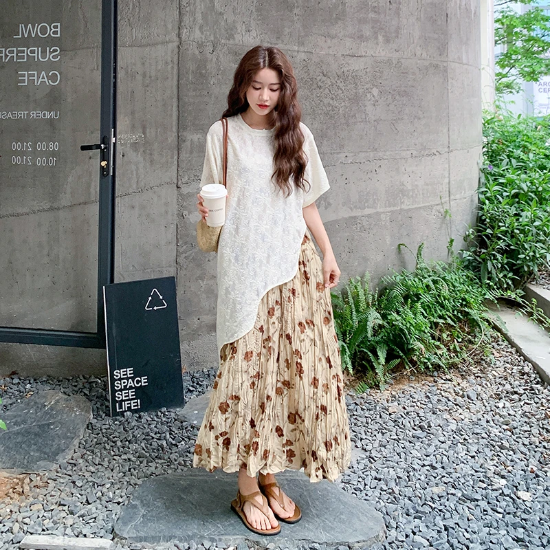罩衫碎花吊带裙套装女夏2025新款温柔慵懒风显瘦遮肉连衣裙两件套
