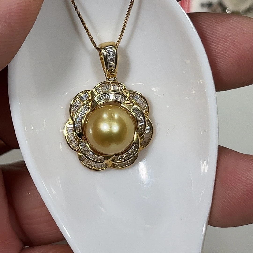 颈饰海水珍珠银S925镶嵌