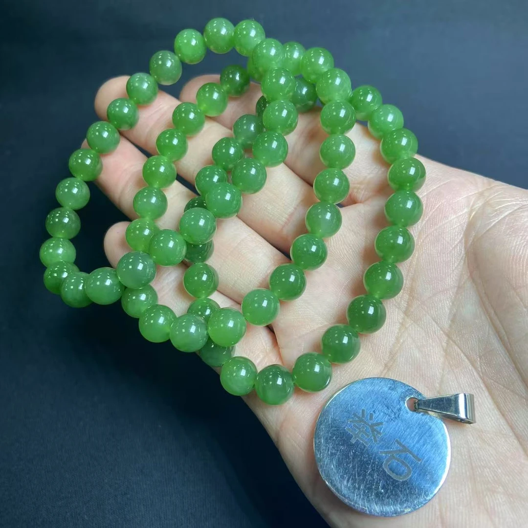 【举石珠宝】T0425-1980-137和田玉手串（一件/多样性发/约7mm+）I