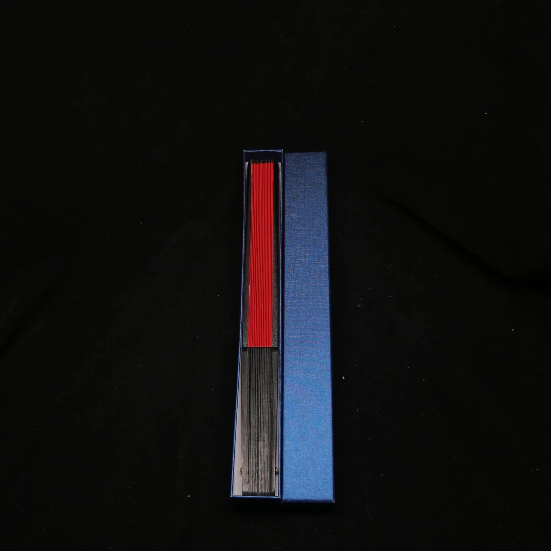 《红色04顺遂无虞》【一两风小蓝条】10寸书法手写手绘扇子-带礼盒