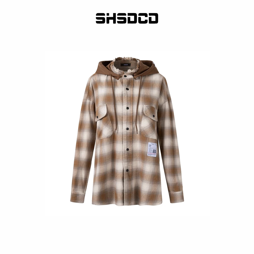SHSDCD 设计师款时尚休闲连帽秋冬重工衬衫 S253A08695