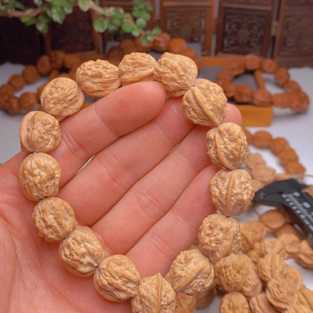 桃核手串文**贸蛤蟆头尺寸17