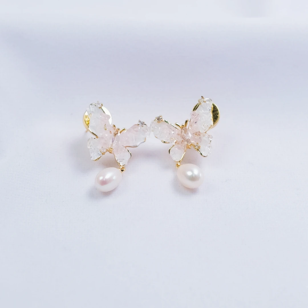 天然淡水珍珠耳饰  ED1243