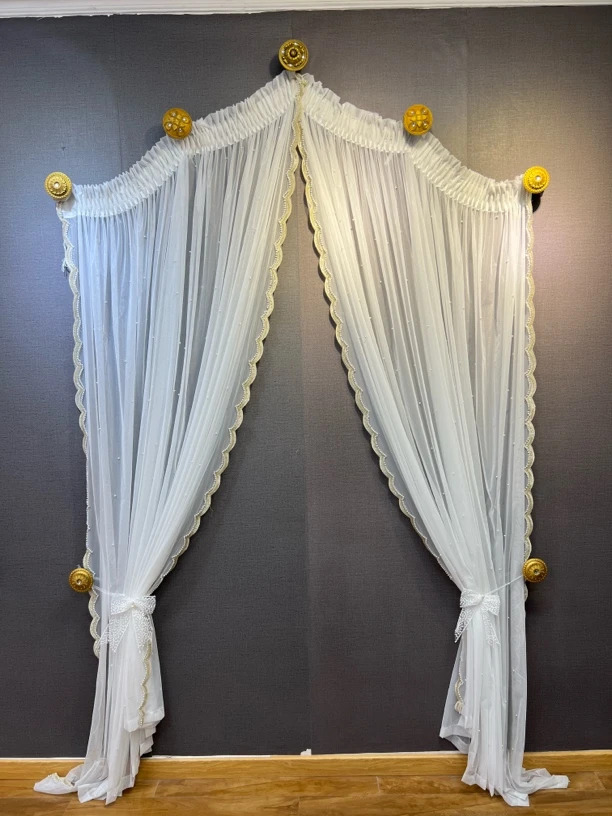 爆款门窗帘法式复古蕾丝纱帘新疆包邮sirik