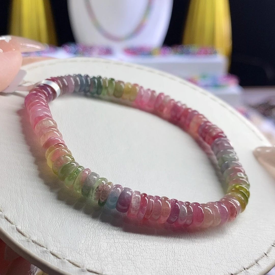 未镶嵌手链碧玺算盘珠