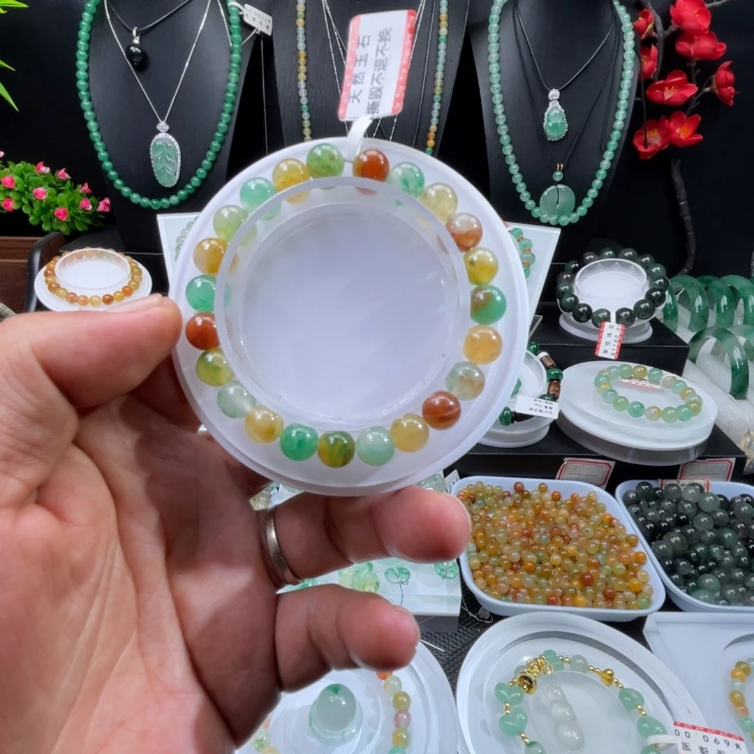 石英质玉（非洲翠）未镶嵌手串