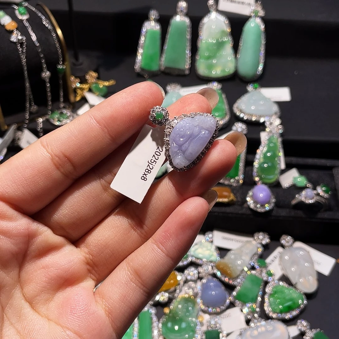 翡翠银S925镶嵌颈饰