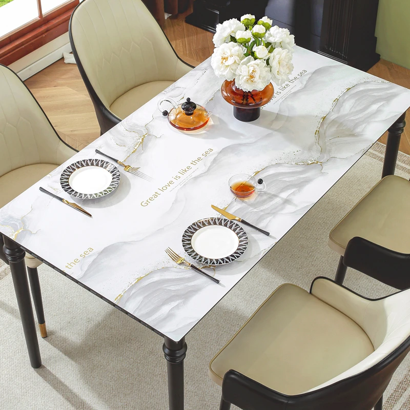 梦幻理石餐桌垫茶几垫高档大气桌面电脑垫防水防油又防烫2025新款