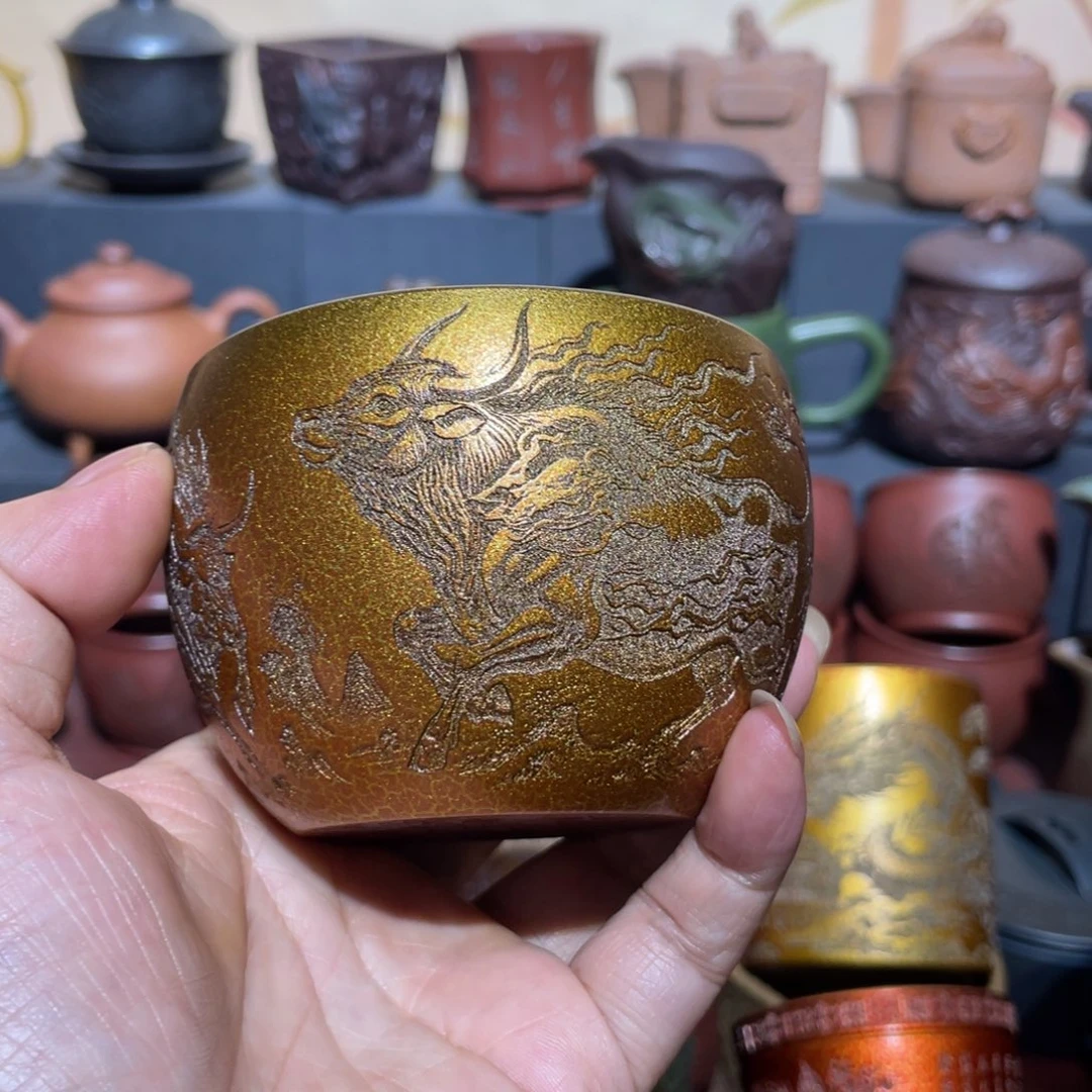 原矿紫砂手工主人杯