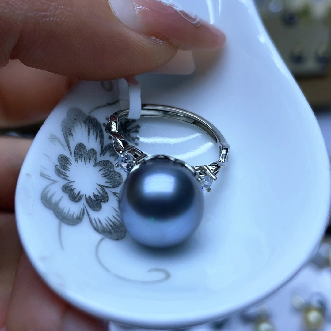 海水珍珠戒指银S925镶嵌