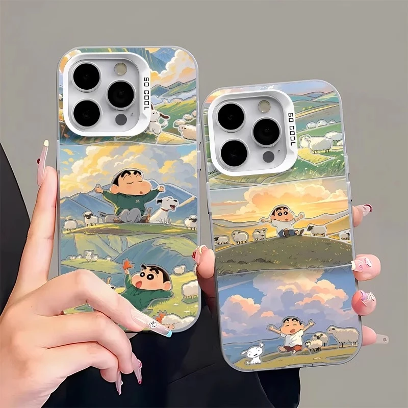 草原小新适用苹果16手机壳新款华为mate70小众vivo高级小米15oppo
