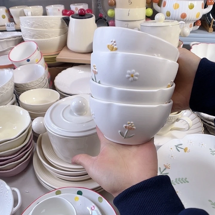 瓷片瑕疵特价陶瓷米饭碗