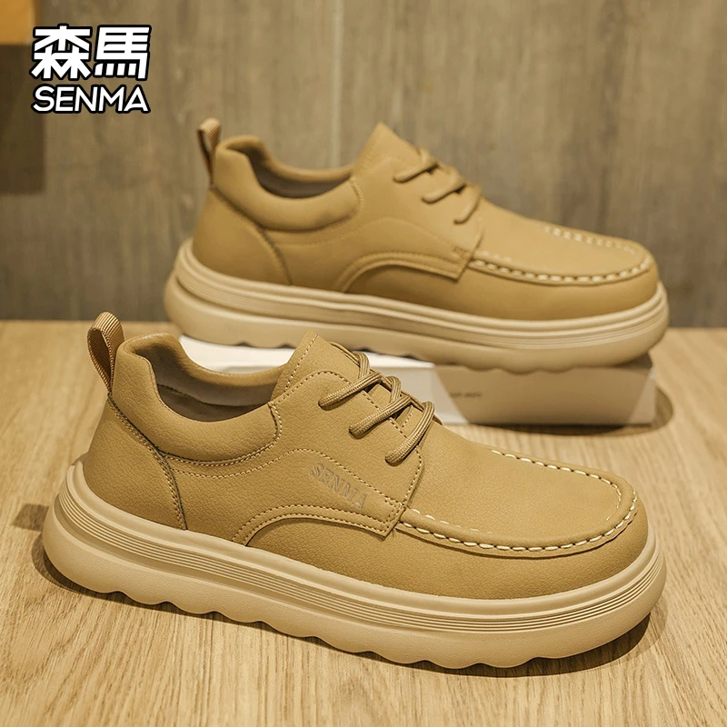 森马男鞋冬季新款男士休闲鞋防滑轻质工装皮鞋英伦皮鞋休闲板鞋