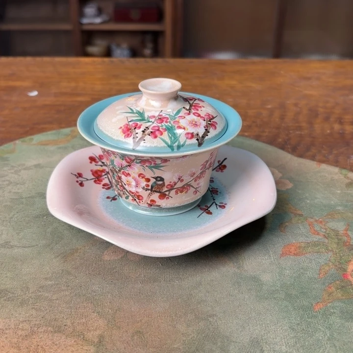 柴烧纯手工手绘陶瓷