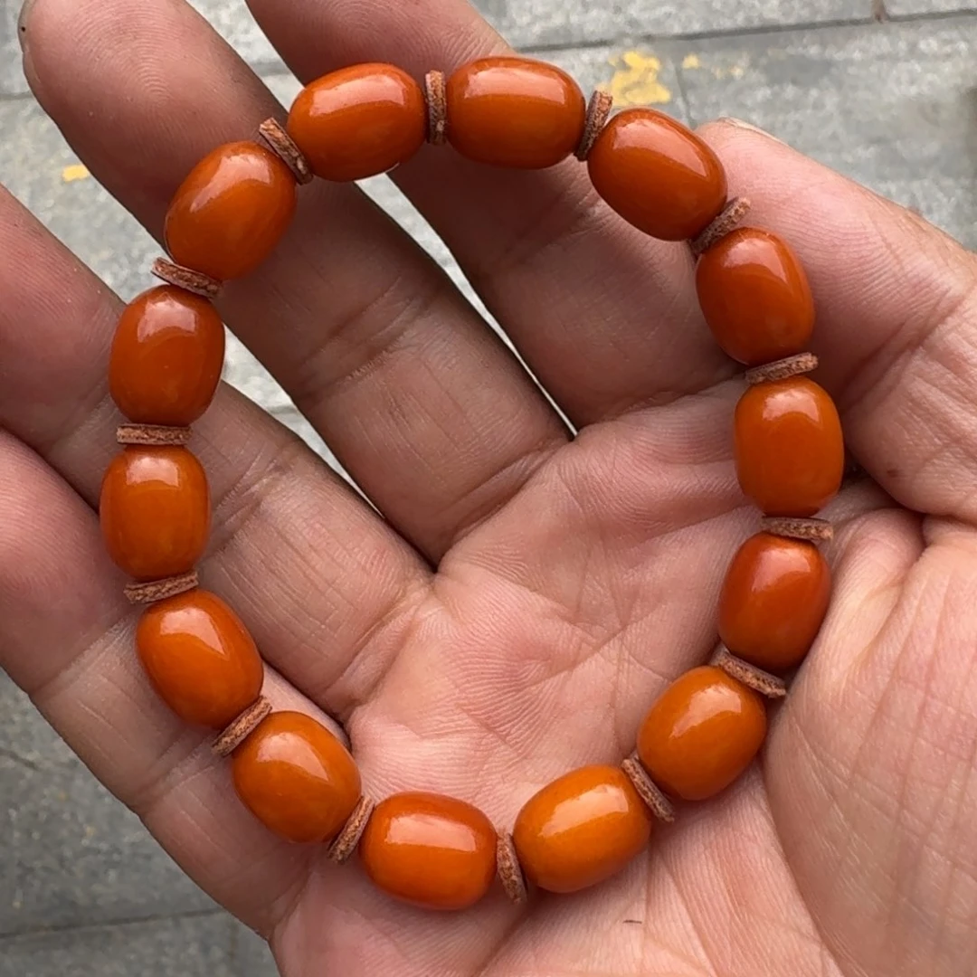 未镶嵌蜜蜡手链蜜蜡