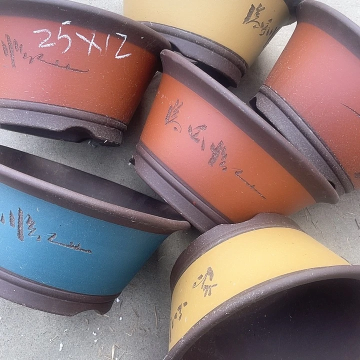 紫砂花盆100-6。25-12