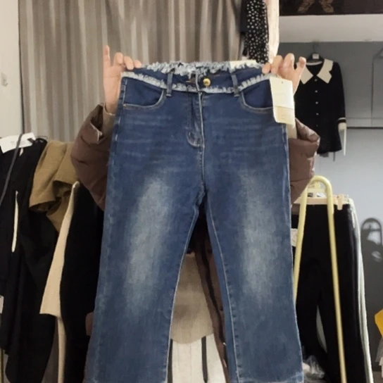 115-125斤能穿烟管裤加磨毛