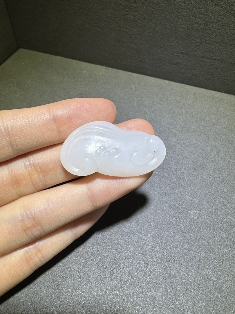 镜玉｜新疆和田玉山料手工雕刻灵芝小挂件吊坠