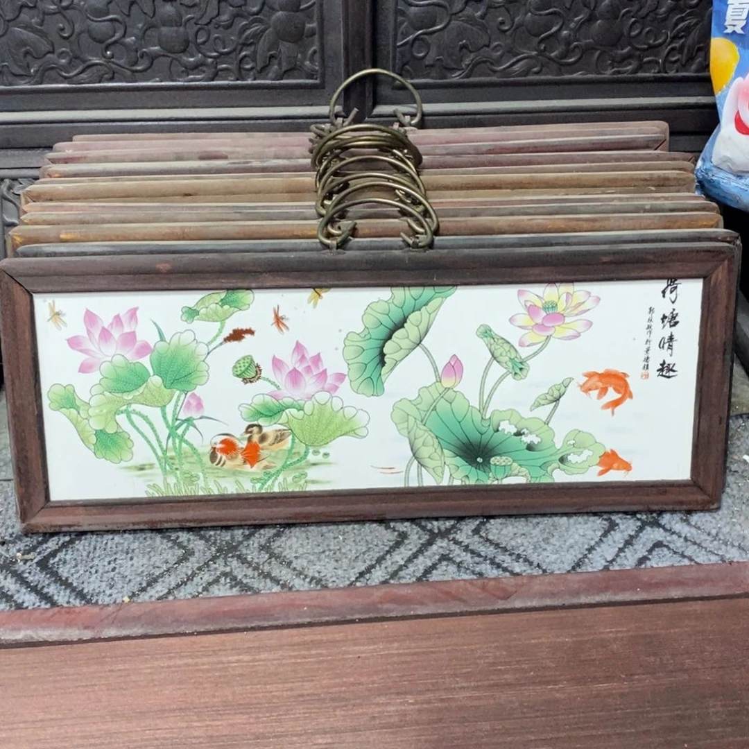 瓷片53*21 景德镇瓷板画柴窑烧制
