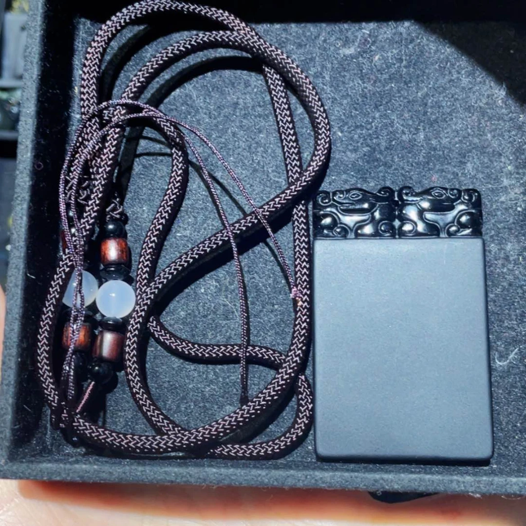 【闪购商品】黑曜岩吊坠(不含链)未镶嵌一****哇