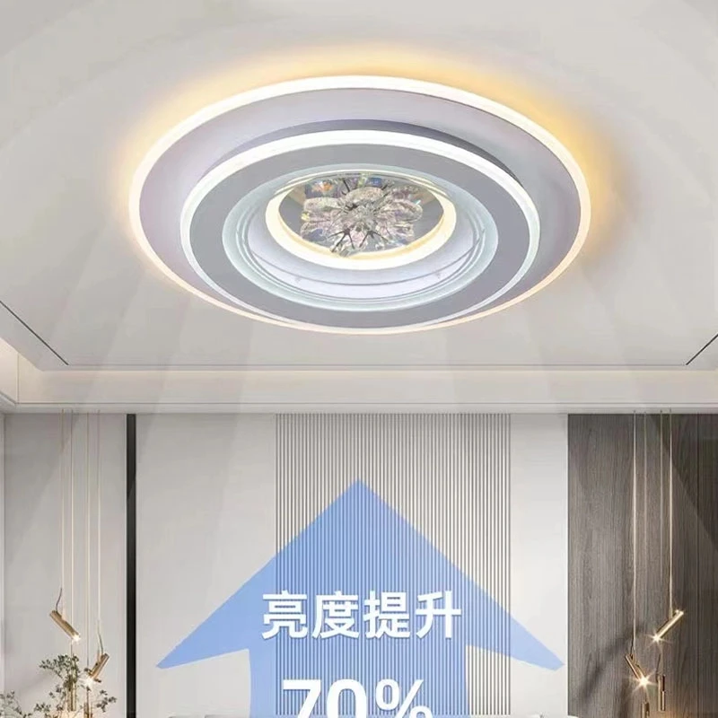 简约大气圆形玻璃吸顶灯主卧室客厅餐厅书房间全光谱led护眼灯具