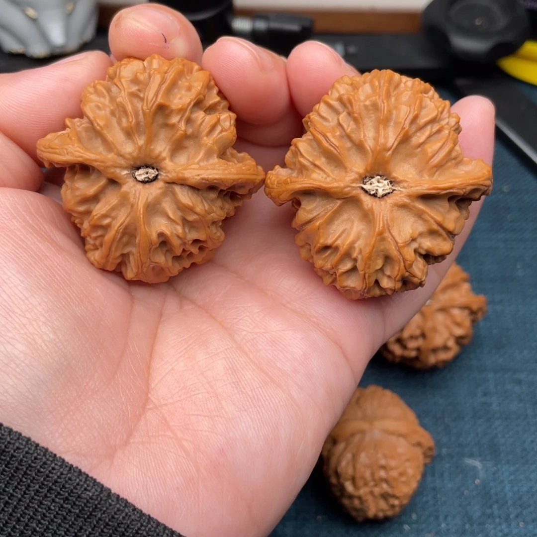 把件文玩核桃全品边肚同尺十字底苹果园46