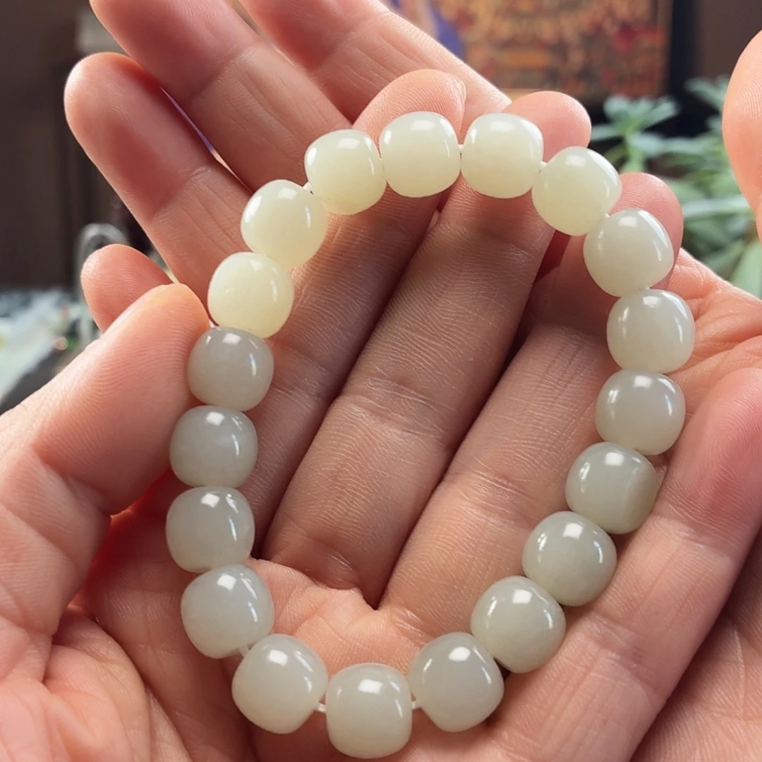 和田玉未镶嵌手链新疆和田玉白玉老10/11