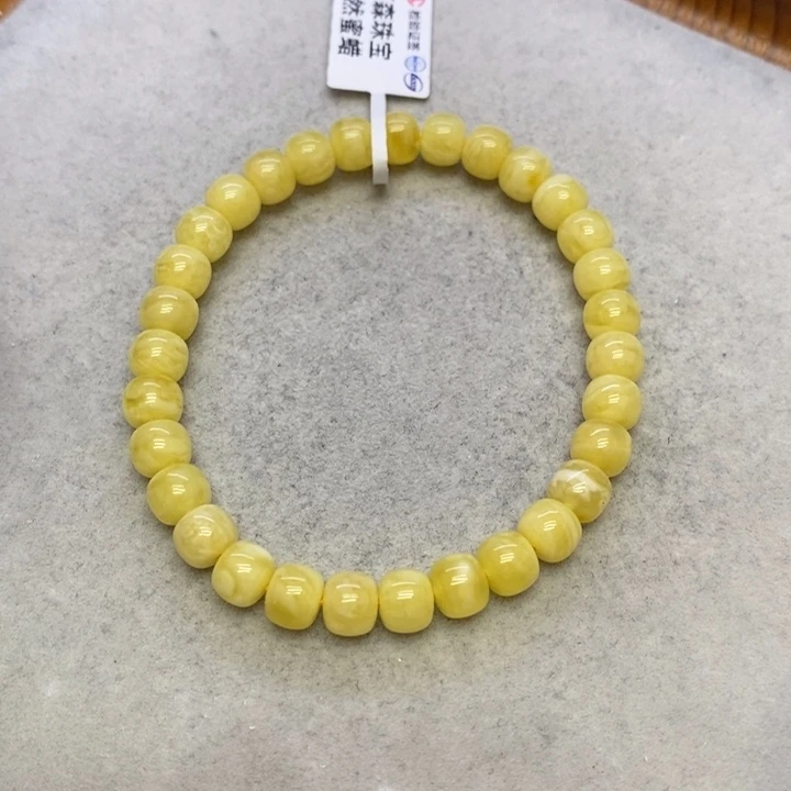 蜜蜡裸石未镶嵌手串